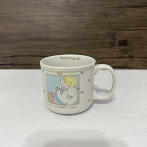 Vintage Michel & Company Ceramic Childs Cup Mug Baby Boy Puppy Dog Keepsake